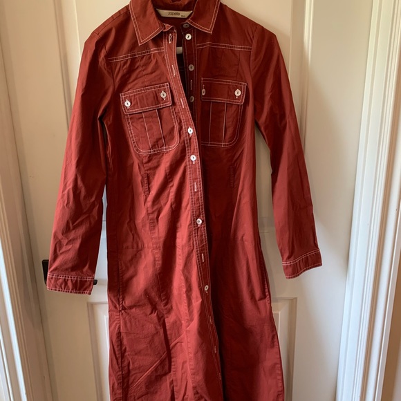 NWOT POPLIN BELTED SHIFT SHIRTDRESS - Picture 9 of 9